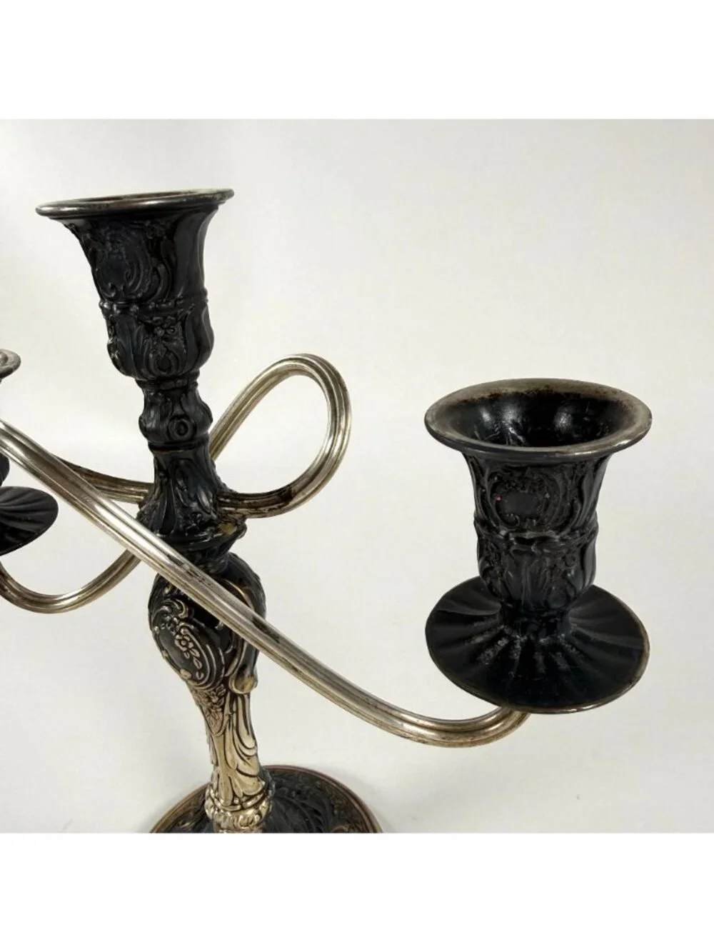 Vintage Wm Rogers Silverplate Triple Star Eagle Candle Holder 10